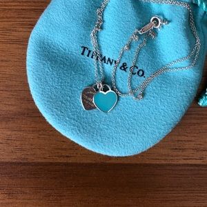 Return to Tiffany Mini Double Heart Tag Pendant